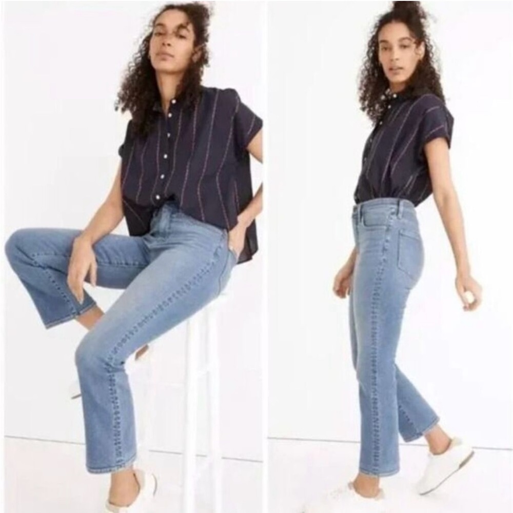NWT Madewell Cali Demi-Boot Jeans Dorrance‎ Wash: TENCEL™ Denim Edition, SZ 28